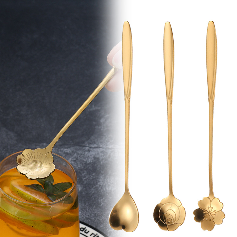 Kitchen Gadgets Gold - Stainless Steel Cherry Rose Flower Gold
