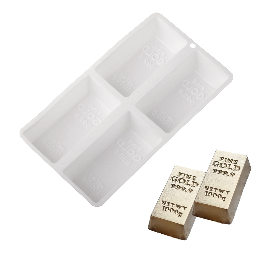 4-Cells Gold Bar Shaped Mousse - Kitchen Gadgets Gold ulasan dan harga