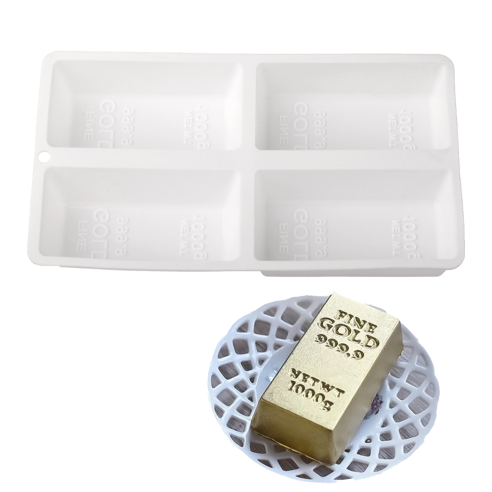 4-Cells Gold Bar Shaped Mousse - Kitchen Gadgets Gold ulasan dan harga