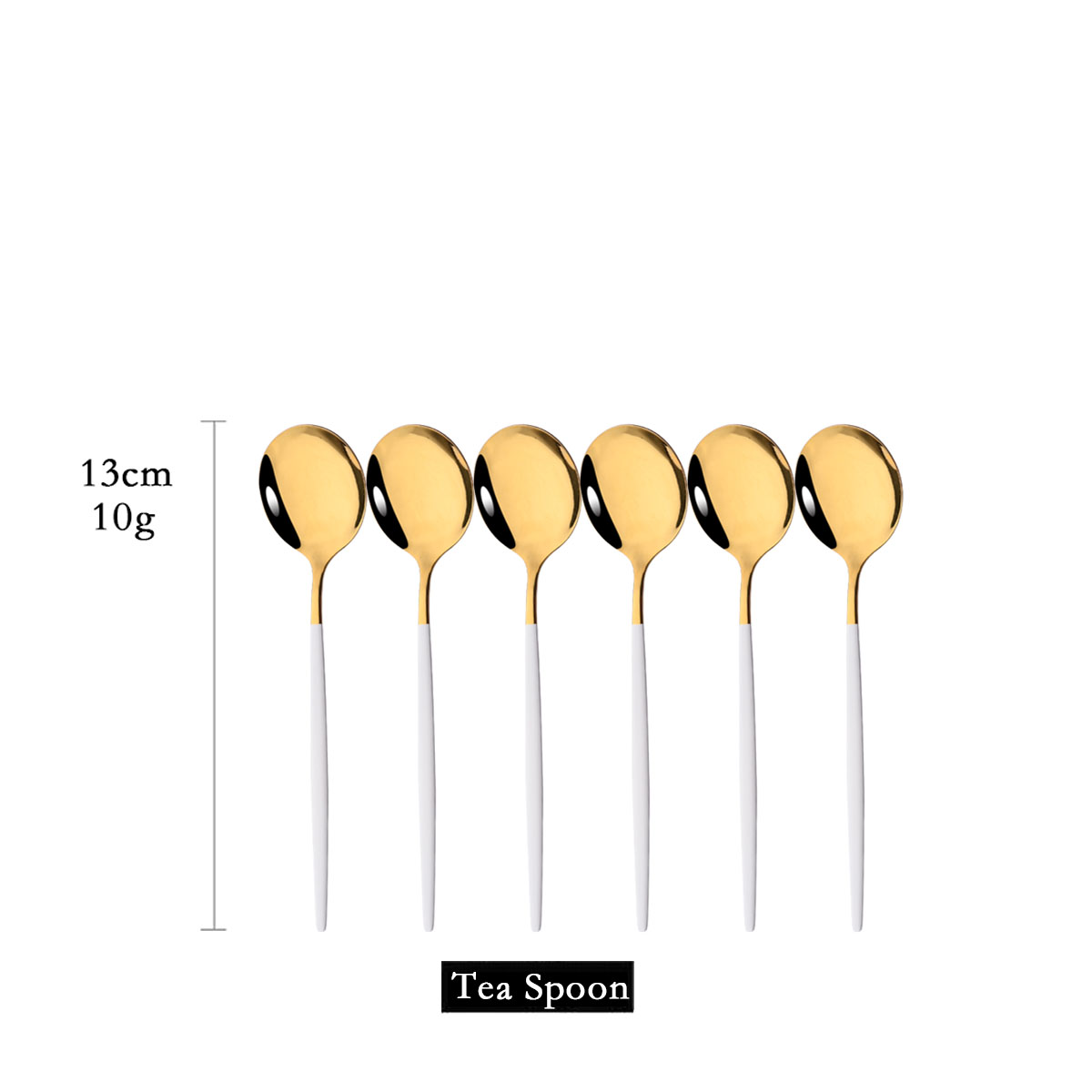 6Pcs Mirror White Gold Tea Spo - Kitchen Gadgets Gold ulasan dan harga
