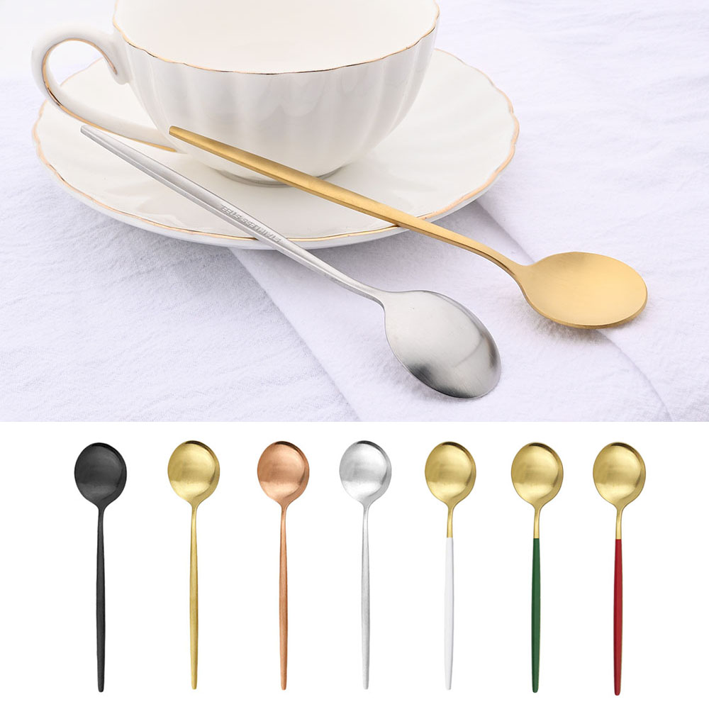 6Pcs Small Matte Spoon Tea Cof - Kitchen Gadgets Gold ulasan dan harga